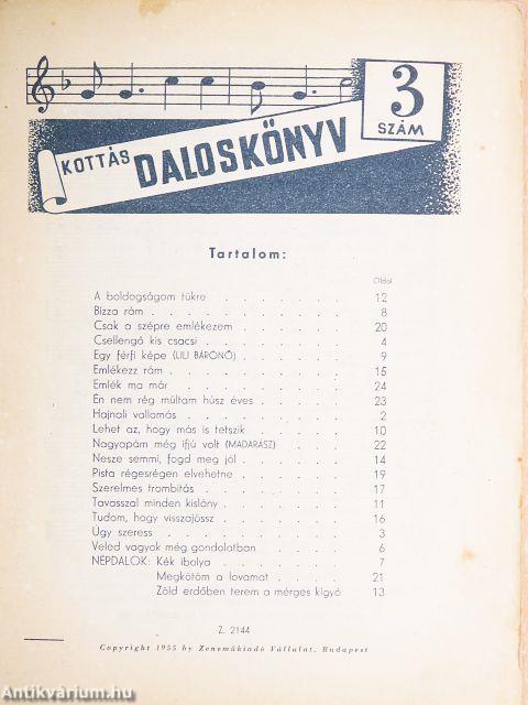 Kottás daloskönyv 3.