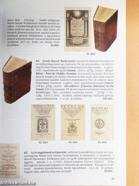 A Krisztina Antikvárium 49. könyv, kézirat, plakát és térkép aukciója