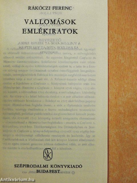 Vallomások, emlékiratok