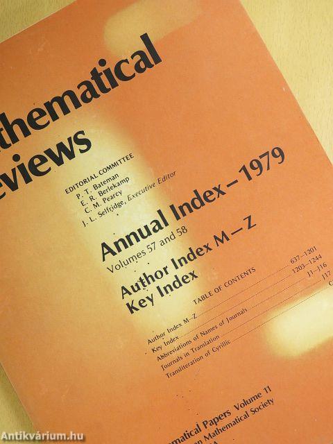 Mathematical Reviews July 1971.-December 1982. (nem teljes évfolyamok, 135 kötet)