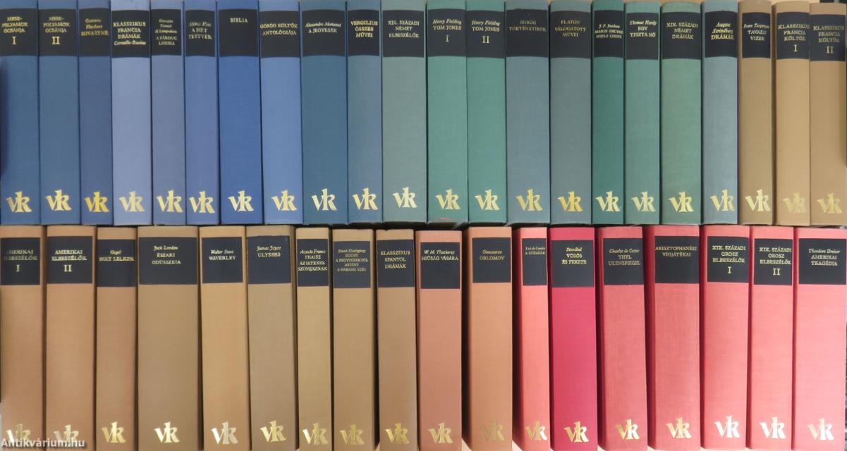 "40 kötet a világirodalom klasszikusai sorozatból (nem teljes sorozat)"