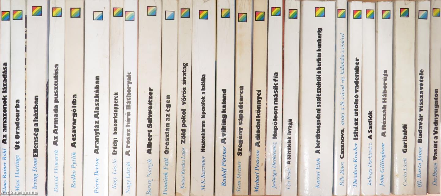 "25 kötet a Szivárvány sorozatból (nem teljes sorozat)"