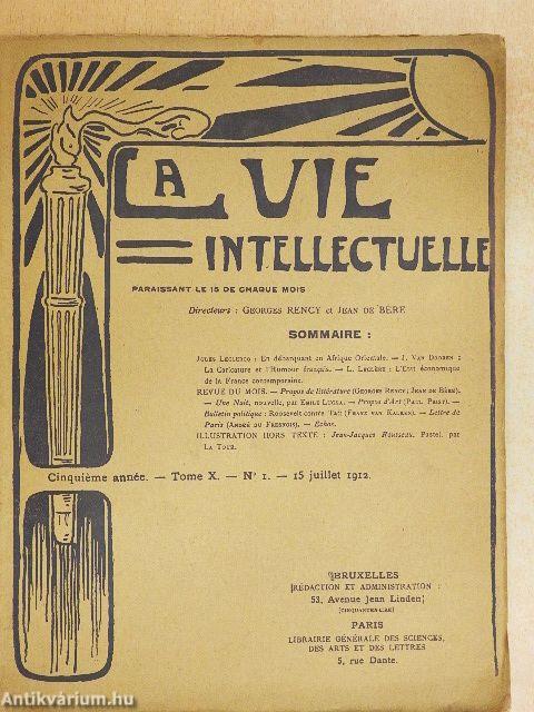La Vie Intellectuelle 15 juillet 1912.