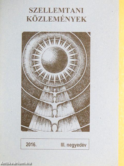 Szellemtani közlemények 2016. III. negyedév