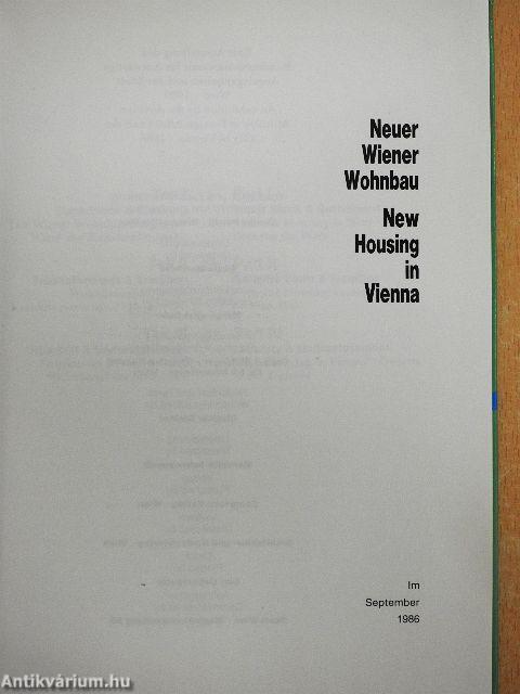 Neuer Wiener Wohnbau/New Housing in Vienna