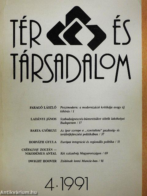 Tér és Társadalom 1991/4.