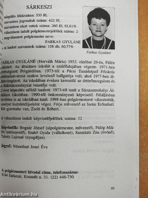 Polgármesterek, képviselők, jegyzők Fejér megyében