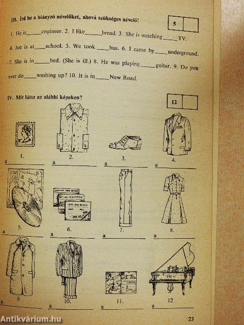 Angol nyelvi feladatlapok I.