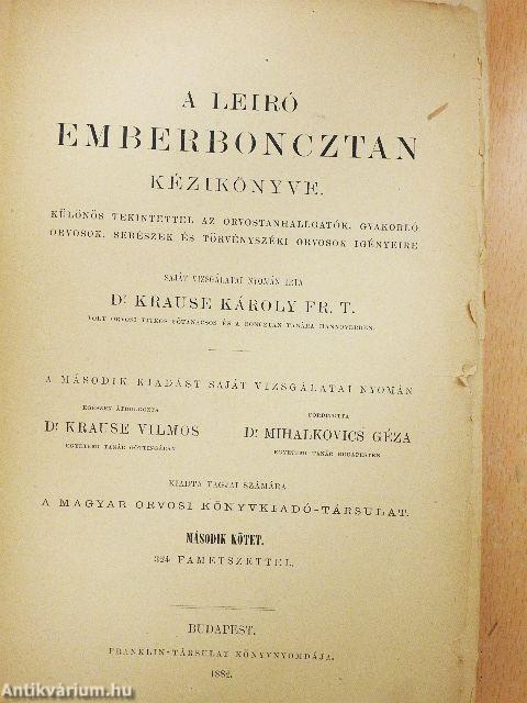 A leiró emberboncztan kézikönyve II. (töredék) (rossz állapotú)