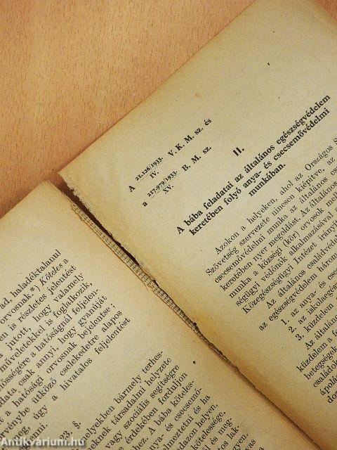 Magyar bábakönyv a bábai hivatás gyakorlásáról (rossz állapotú)