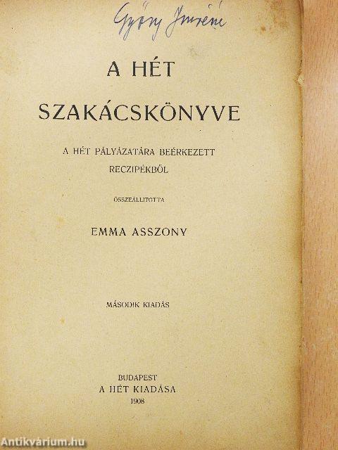 A Hét Szakácskönyve (rossz állapotú)