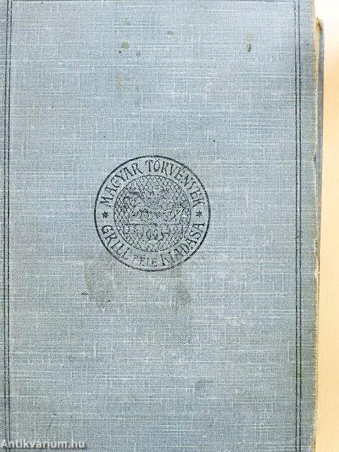 Az anyagi büntetőtörvények és a sajtótörvény (rossz állapotú)