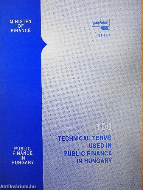 Technical terms used in public finance in Hungary