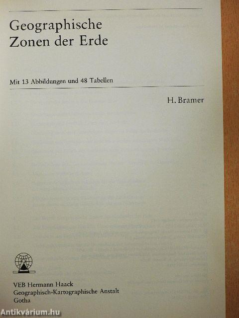 Geographische Zonen der Erde