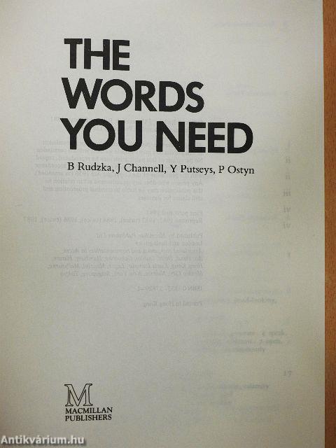 The Words You Need - Student's Book