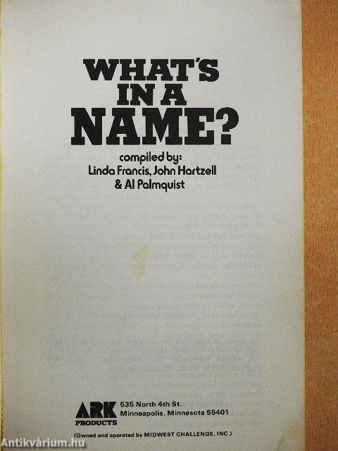 What's in a Name?