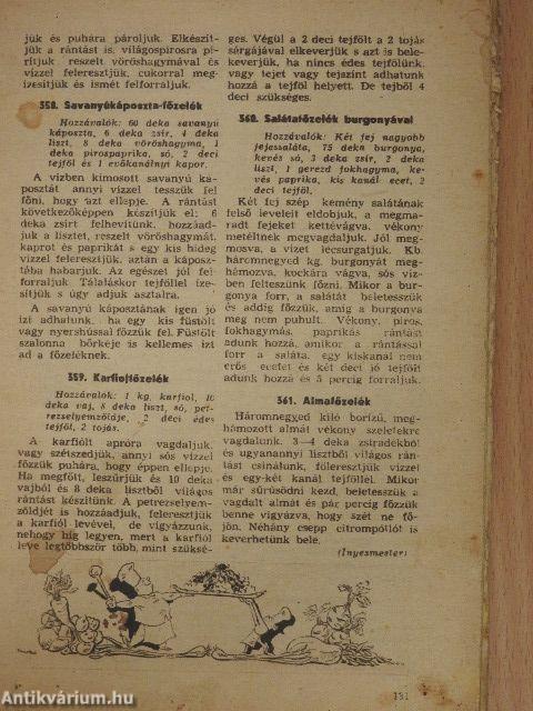 A Hirlap szakácskönyve (rossz állapotú)