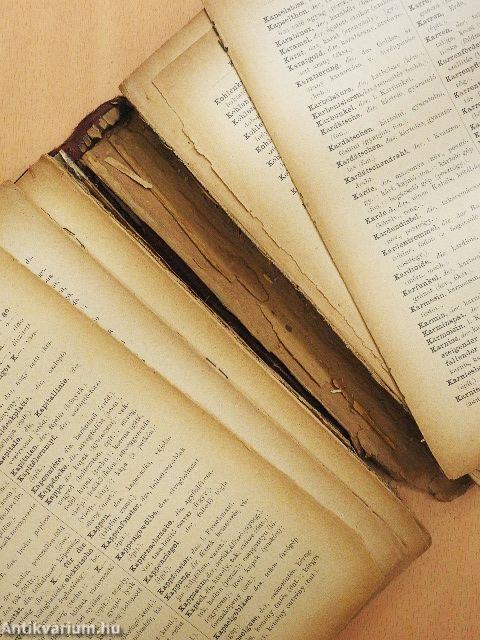 Magyar és német műszaki szótár I. (rossz állapotú)