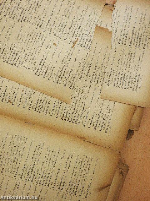 Magyar és német műszaki szótár I. (rossz állapotú)