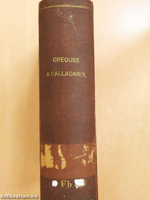 A balladáról és egyéb tanulmányok (rossz állapotú)