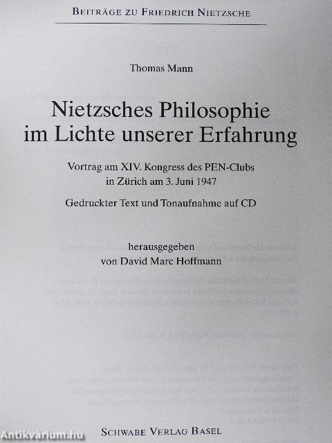 Nietzsches Philosophie im Lichte unserer Erfahrung - CD-vel