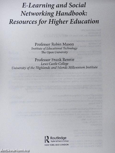 E-Learning and Social Networking Handbook