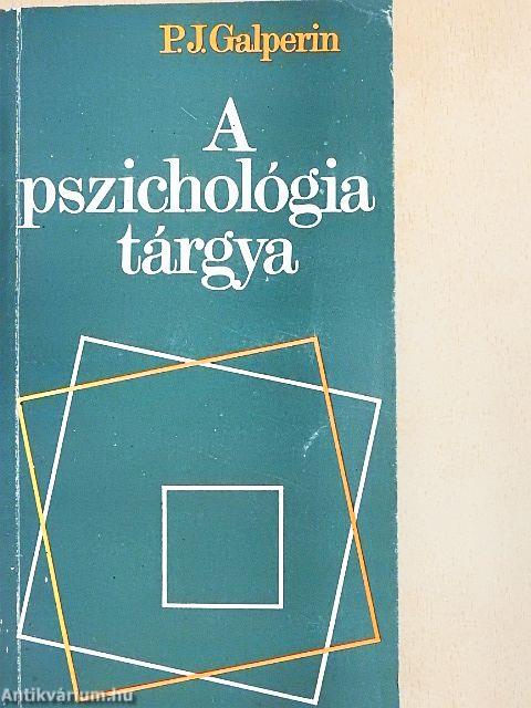 A pszichológia tárgya
