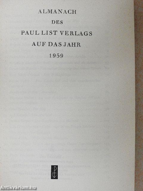 Almanach des Paul List Verlags auf das Jahr 1959