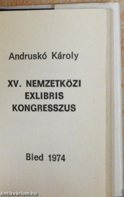 XV. Nemzetközi Exlibris Kongresszus (minikönyv)