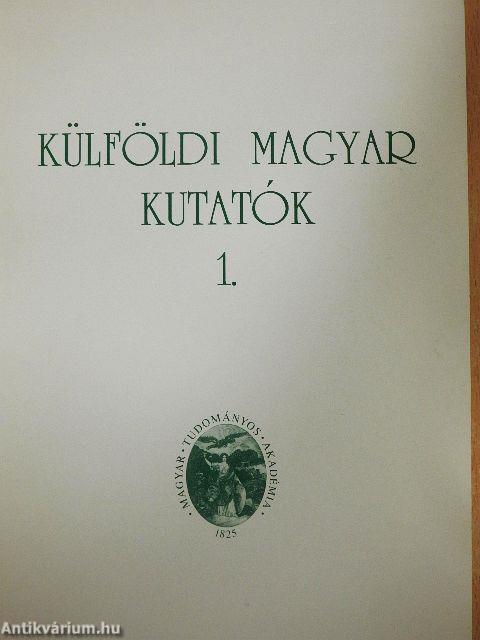 Külföldi magyar kutatók 1.
