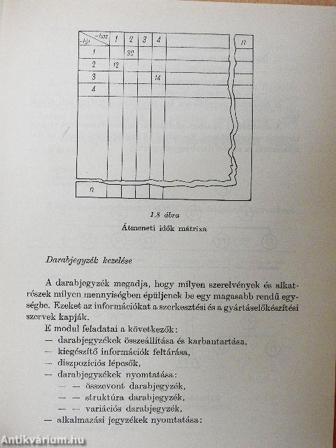 A dinamikus termelésirányítás modulrendszere