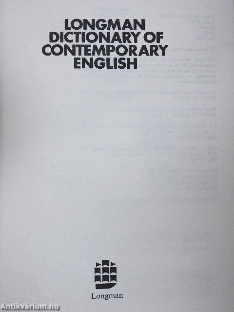 Longman Dictionary of Contemporary English