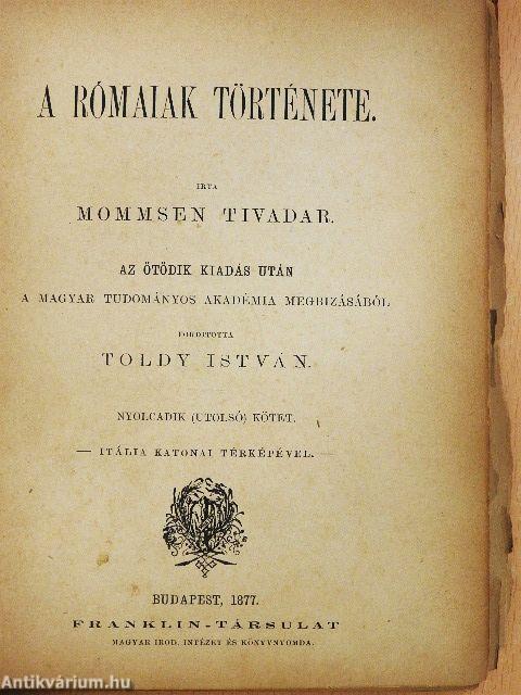 A rómaiak története VII-VIII. (töredék) (rossz állapotú)