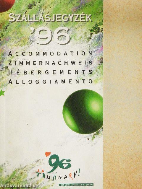 Szállásjegyzék '96