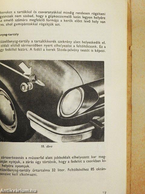 Skoda 100, 100 L, 110 L személygépkocsi kezelési útmutatója