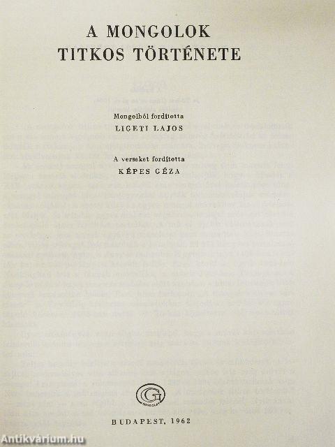 A mongolok titkos története