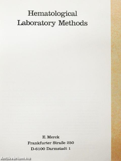 Hematological Laboratory Methods