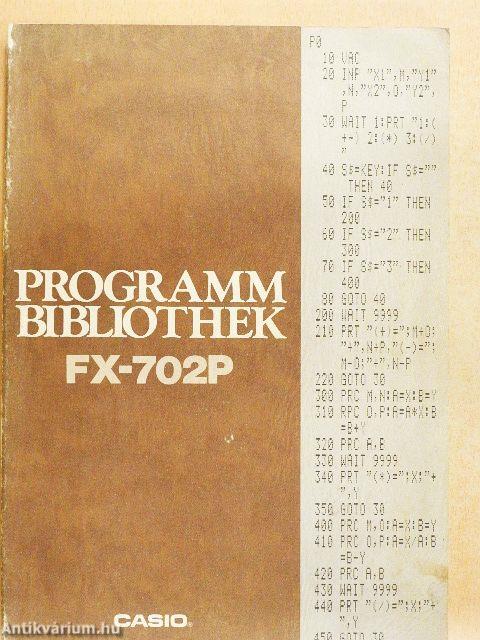 Programm Bibliothek - Casio FX-702P