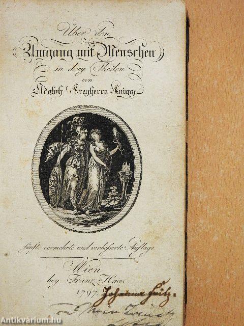 Über den Umgang mit Menschen (gótbetűs) (rossz állapotú)