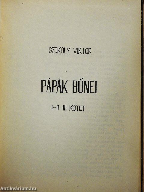 Pápák bűnei I-III. 