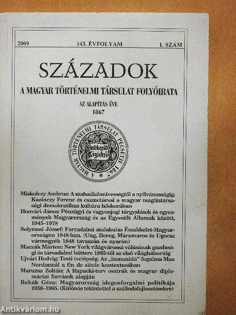 Századok 2009/1.