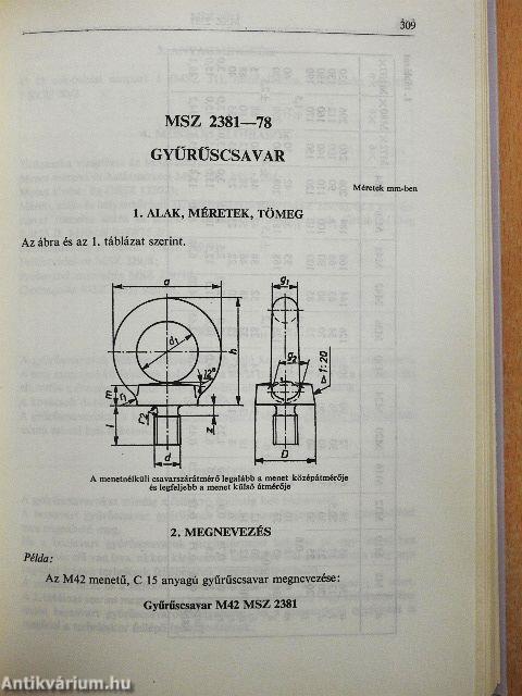 Gépipari kötőelemek I. (töredék)