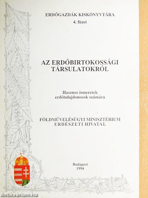 Az erdőbirtokossági társulatokról