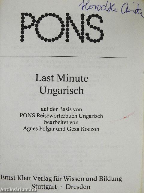 Pons Last Minute Ungarisch