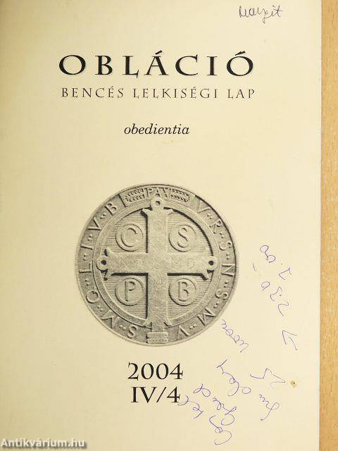 Obláció 2004. IV/4