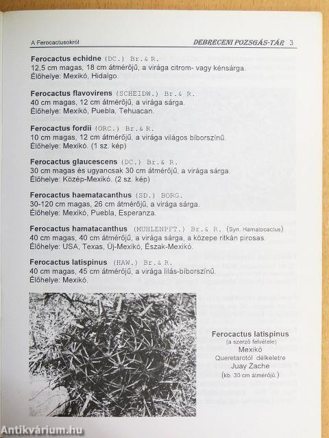 Debreceni pozsgás-tár1999/1-4.