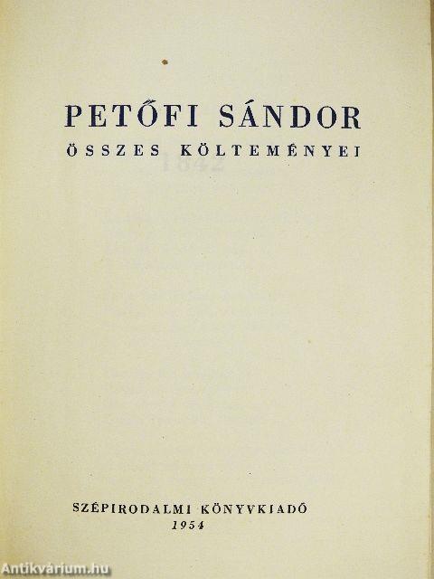 Petőfi Sándor összes költeményei I-II.