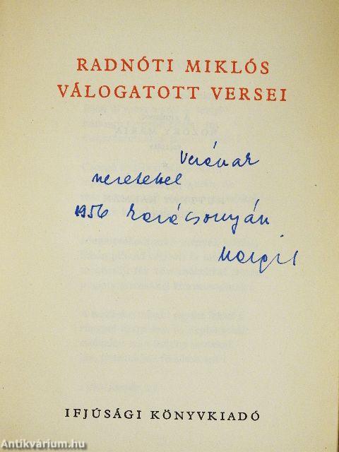 Radnóti Miklós válogatott versei