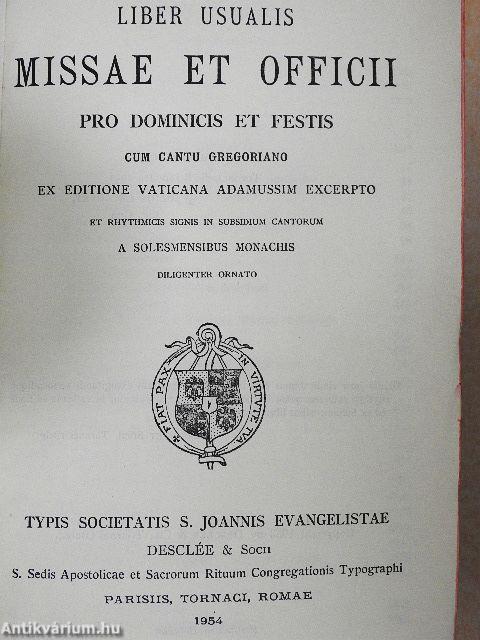 Liber usualis missae et officii