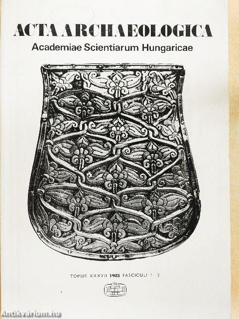 Acta Archaeologica 1985 I-II.